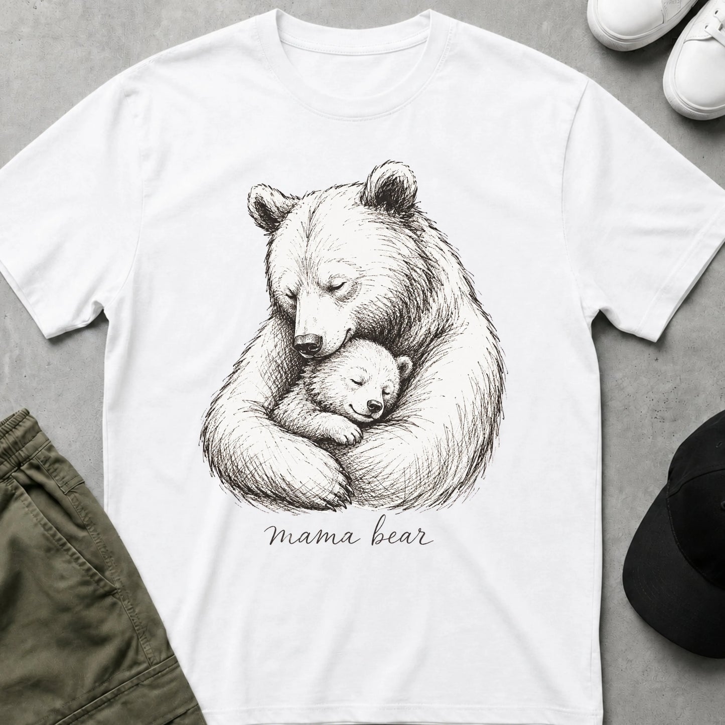 Mama Bear T-Shirt White