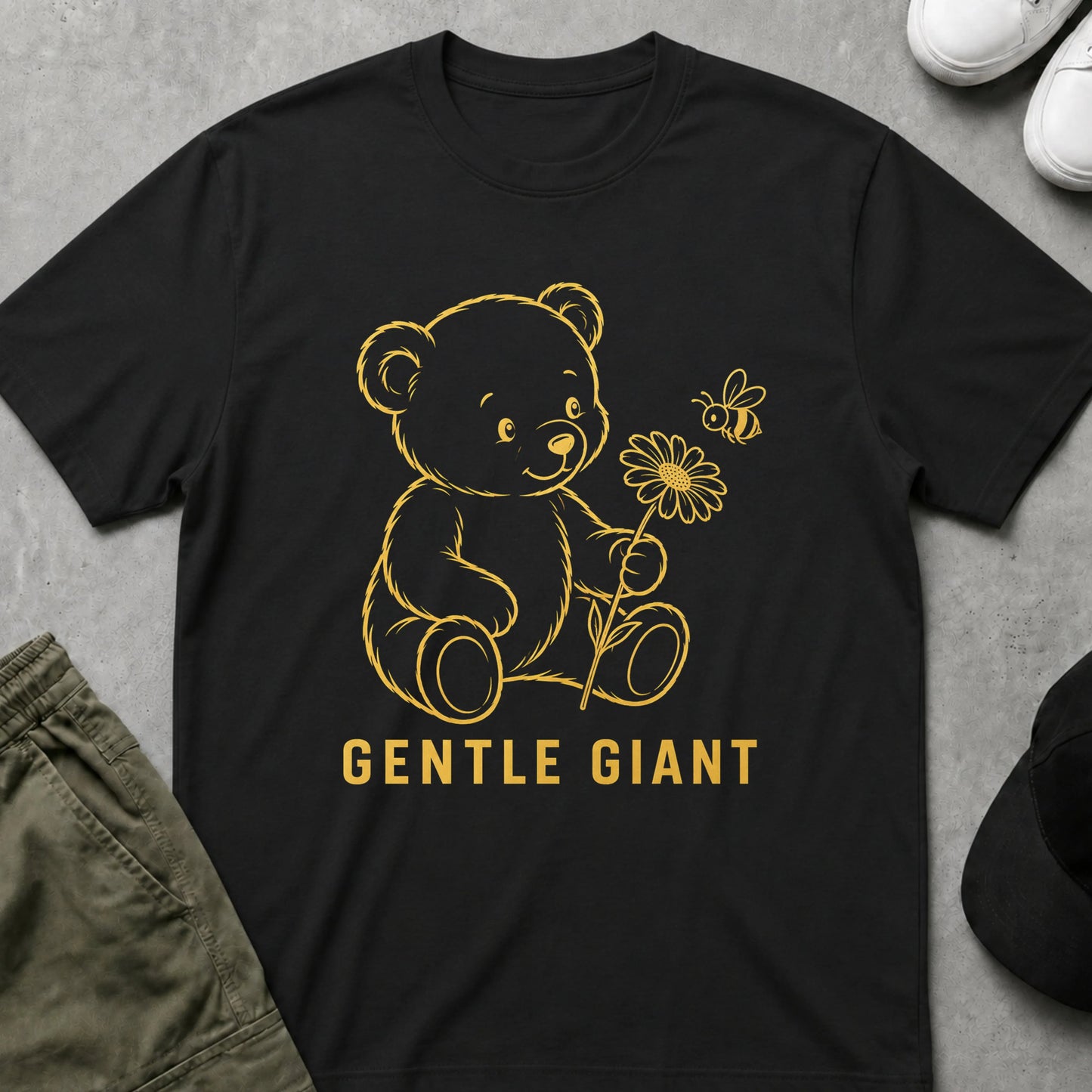 Gentle Bear T-Shirt Black