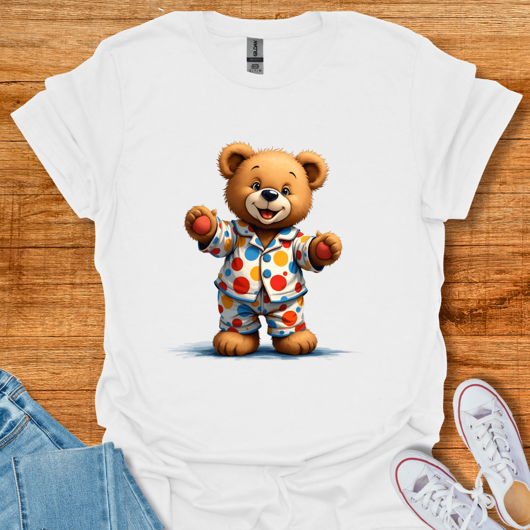 Cool Teds Teddy-Bear Bear-ly Awake T-Shirt White / S