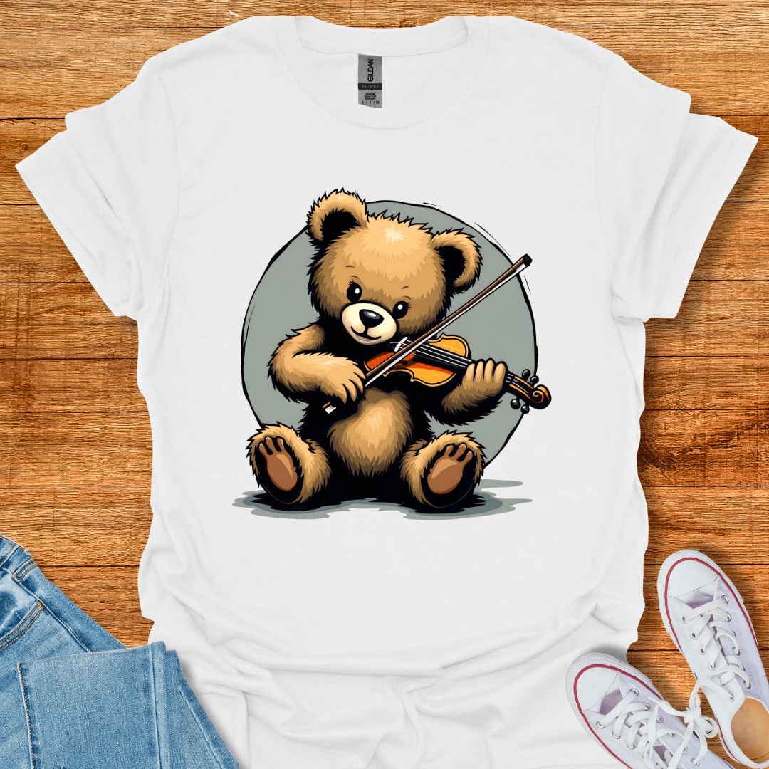 Cool Teds Teddy-Bear Teddy Tunes T-Shirt White / S