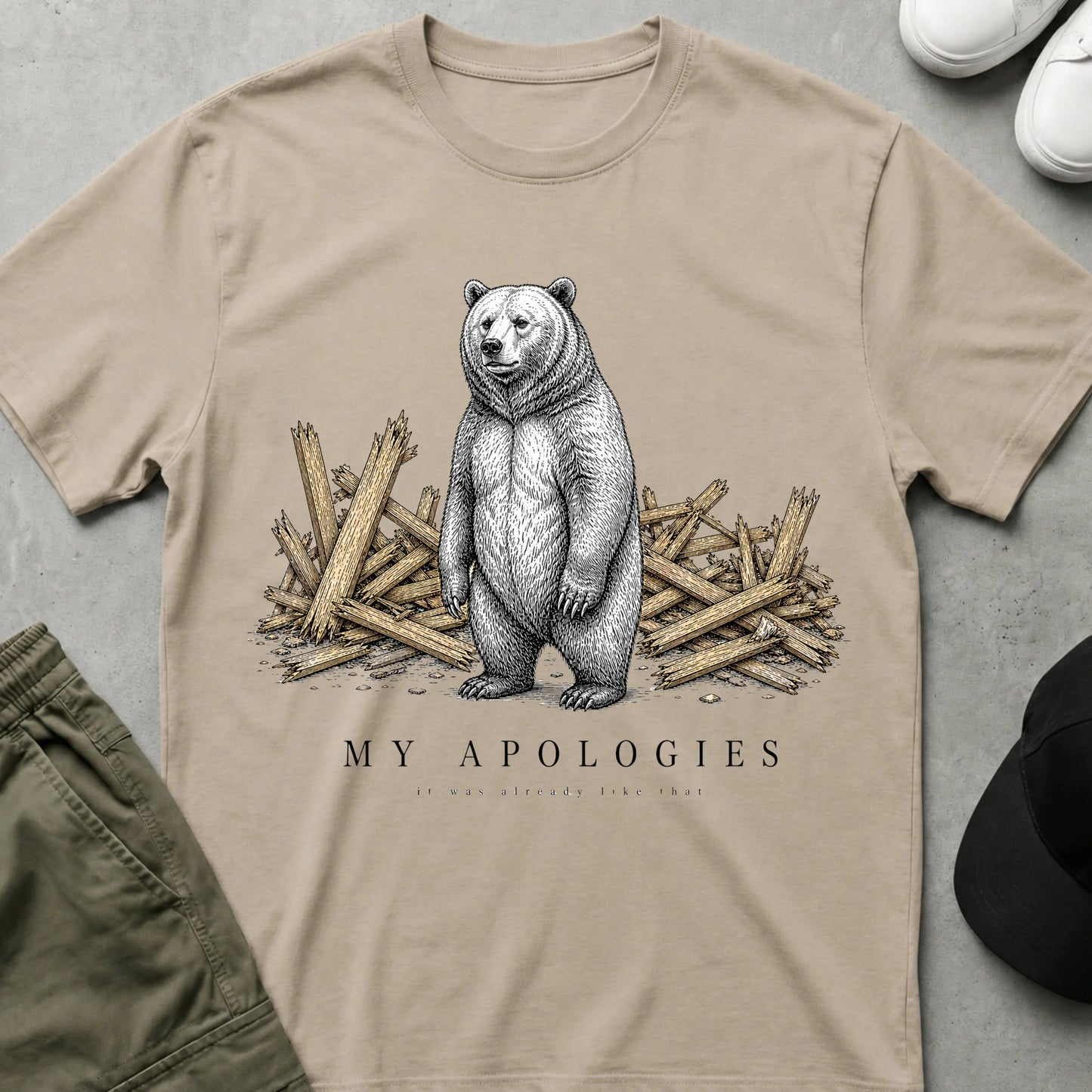 Apologies T-Shirt Sand