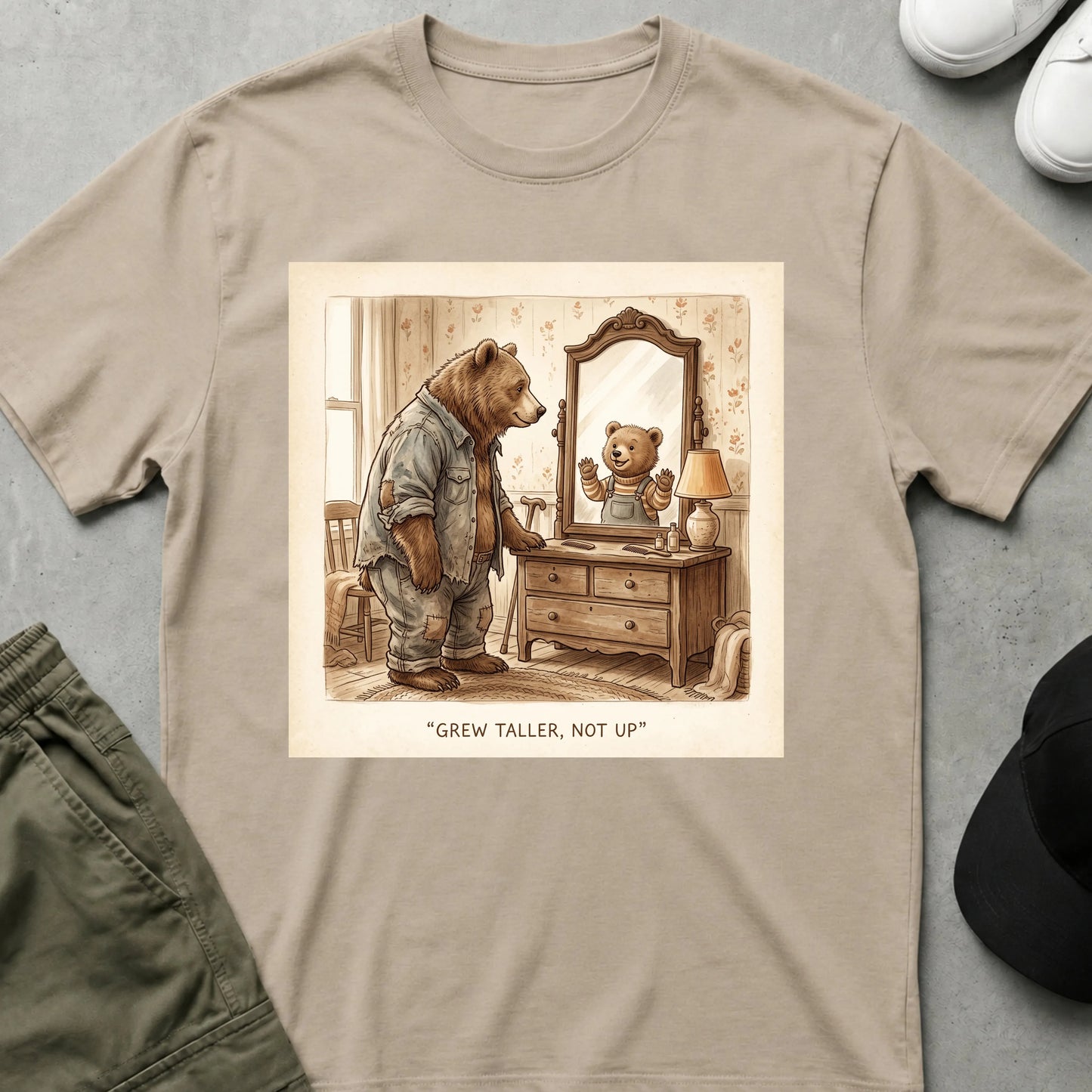 Cool Teds Teddy-Bear Grew Taller T-Shirt Sand / S