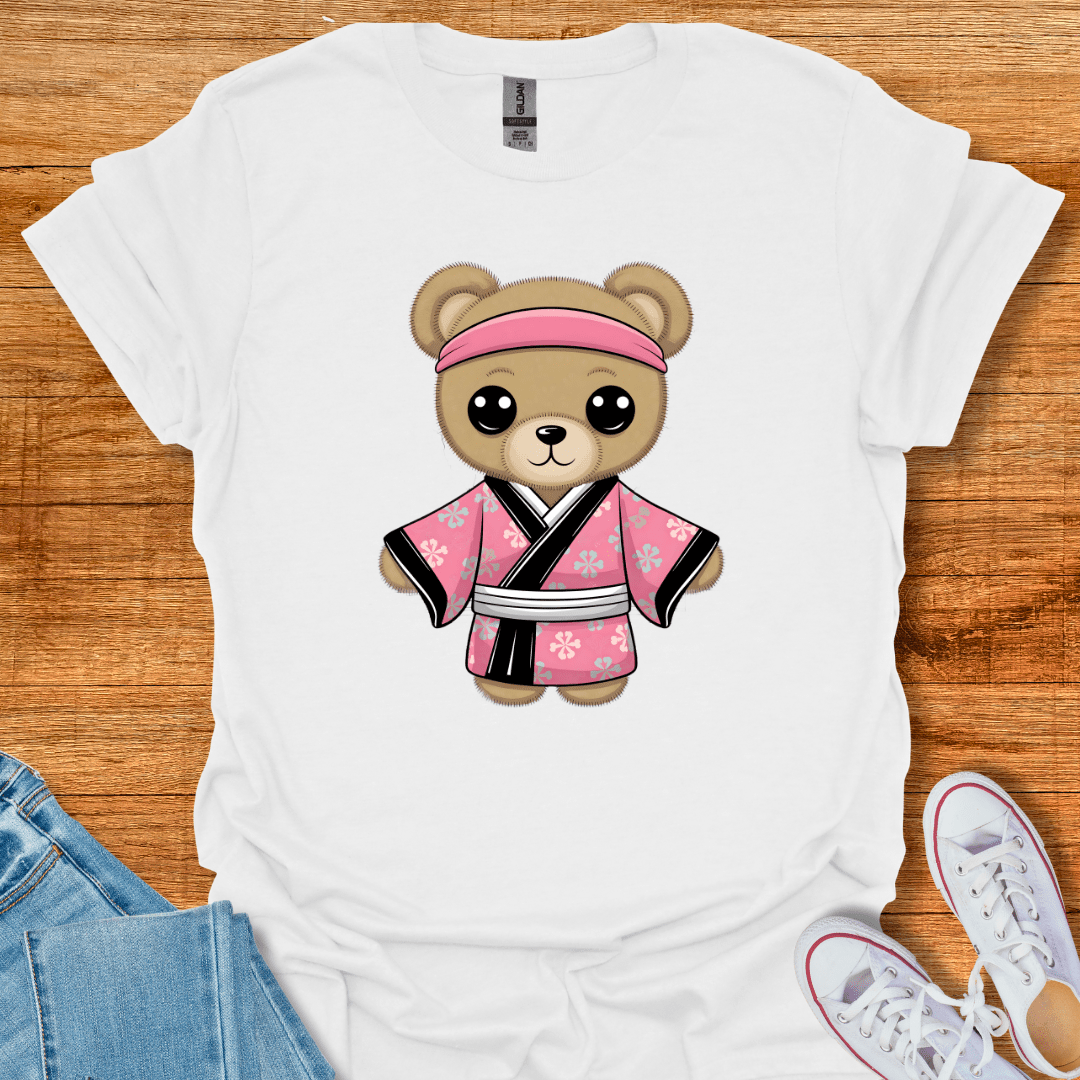 Cool Teds Teddy-Bear Kimono Girl T-Shirt White / S