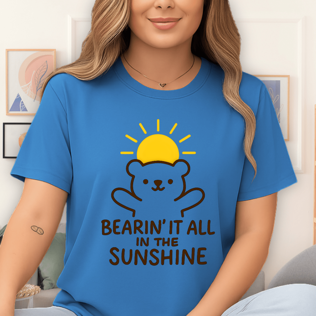 Cool Teds Teddy-Bear Bearin it all T-Shirt Sapphire / S