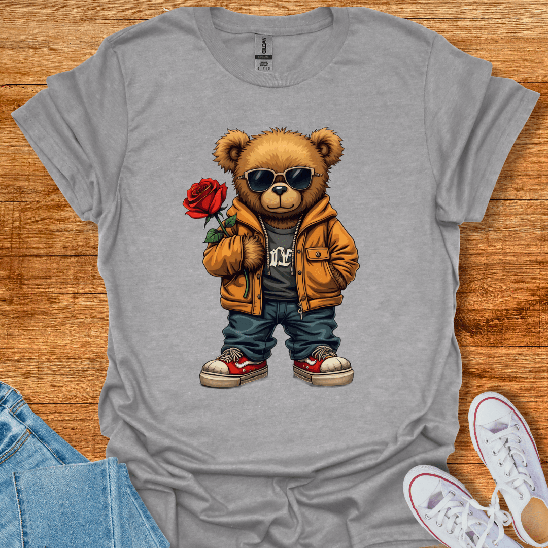 Teddy in Love T-Shirt Sport Grey