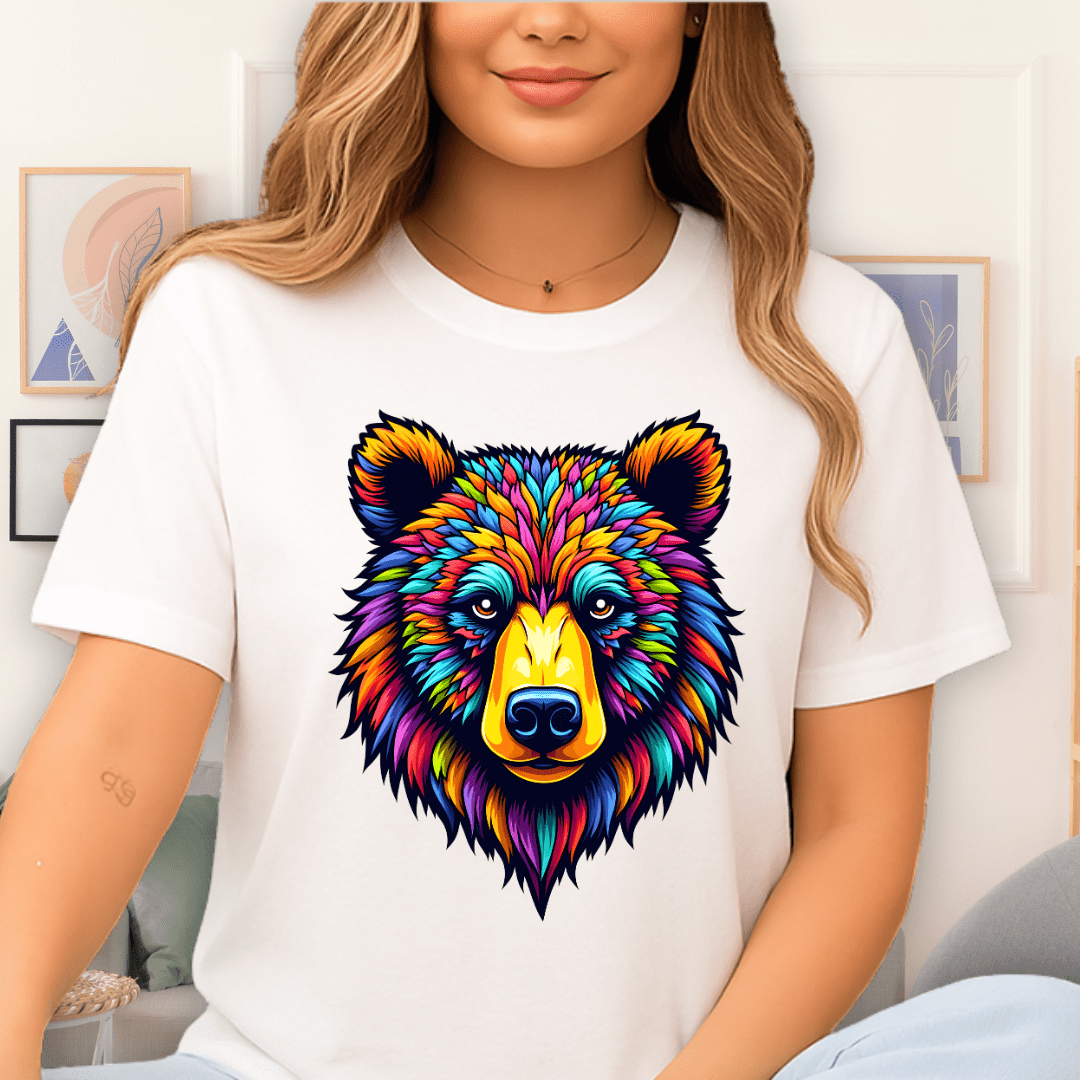 Psychedelic Bear T-Shirt White