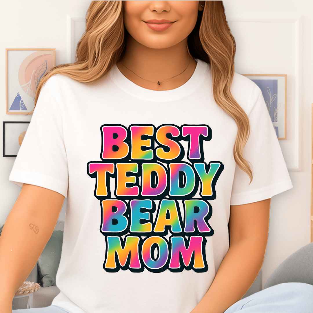 Cool Teds Teddy-Bear Modest Mom T-Shirt White / S