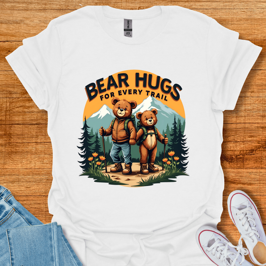 Cool Teds Teddy-Bear Hiking Bears T-Shirt White / S