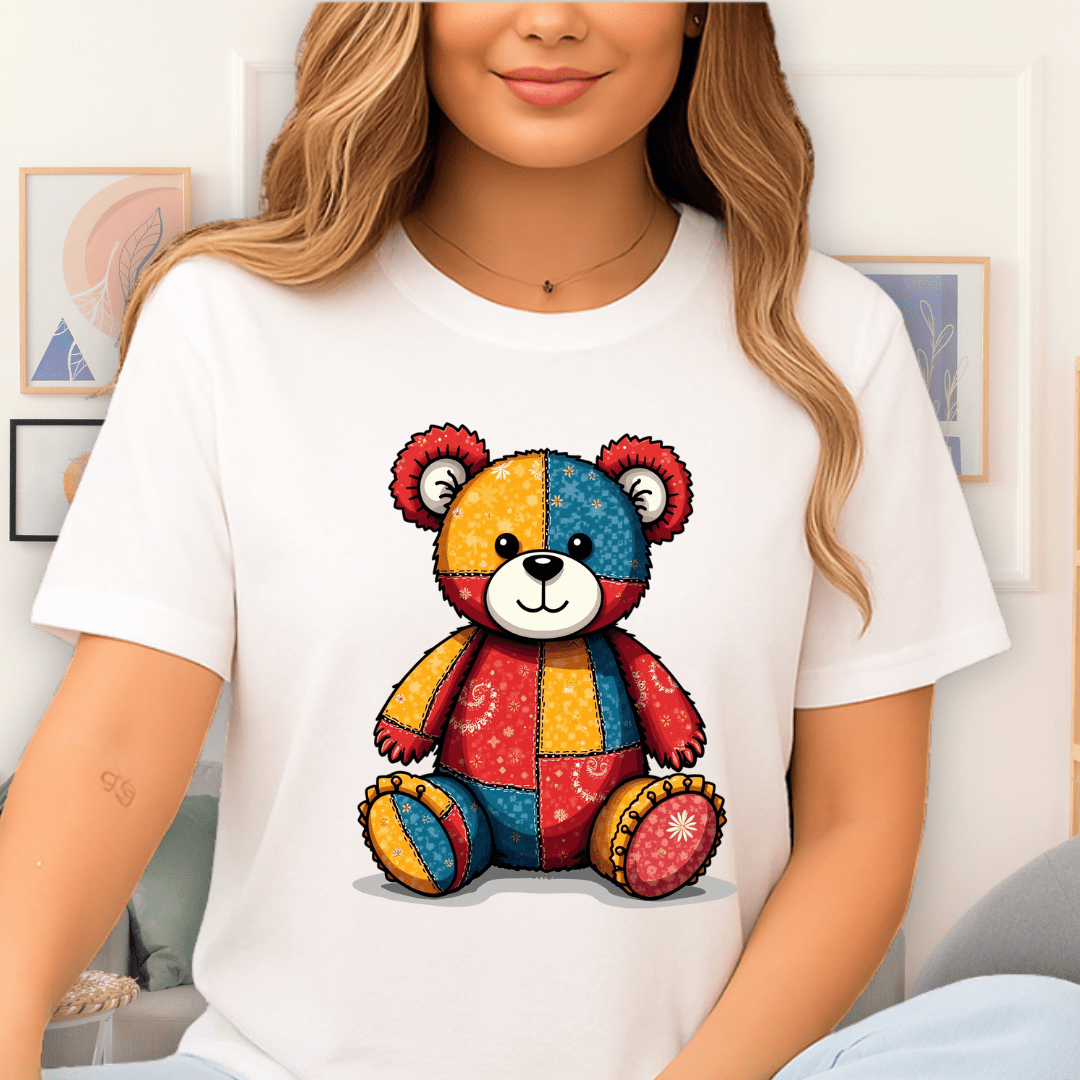 Patchwork Ted T-Shirt White