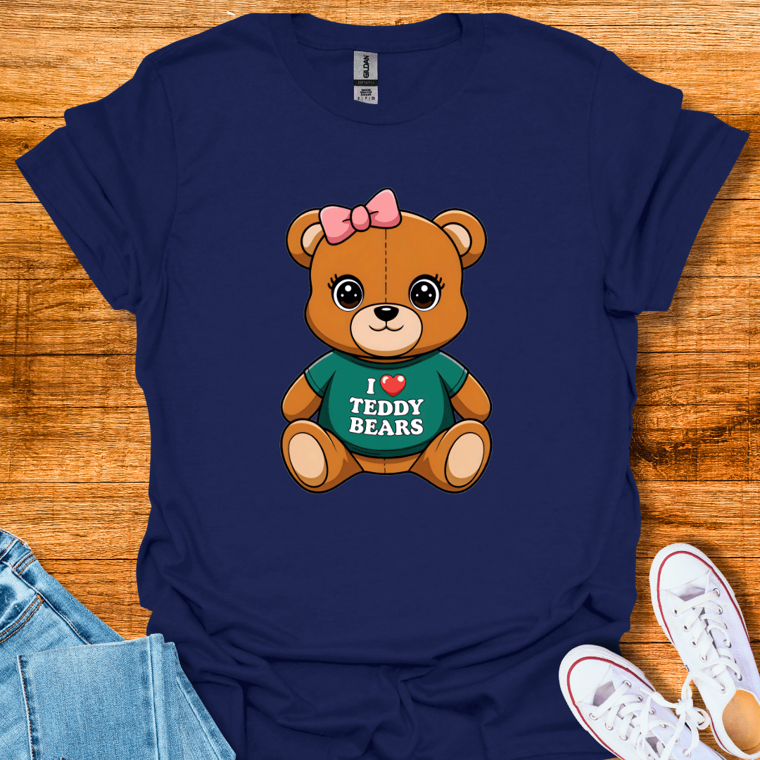 Cool Teds Teddy-Bear Teddy Love T-Shirt Navy / S