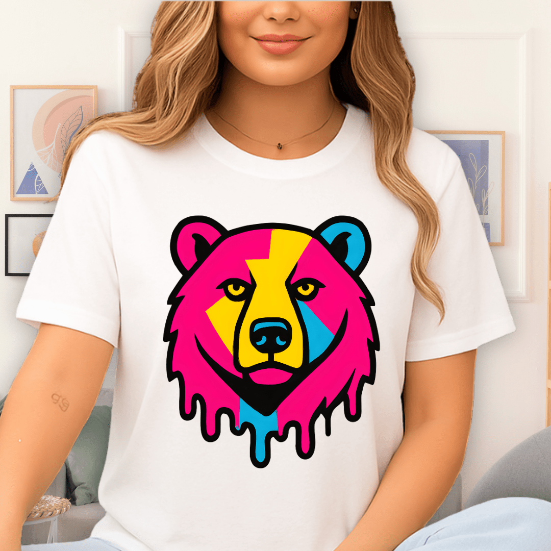 Cool Teds Teddy-Bear Pop Art Bear T-Shirt White / S