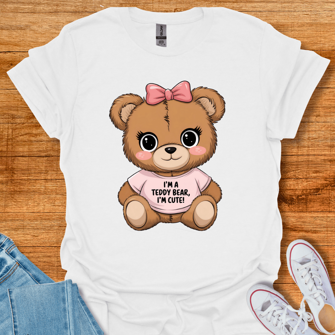 Cool Teds Teddy-Bear Cute Teddy T-Shirt White / S