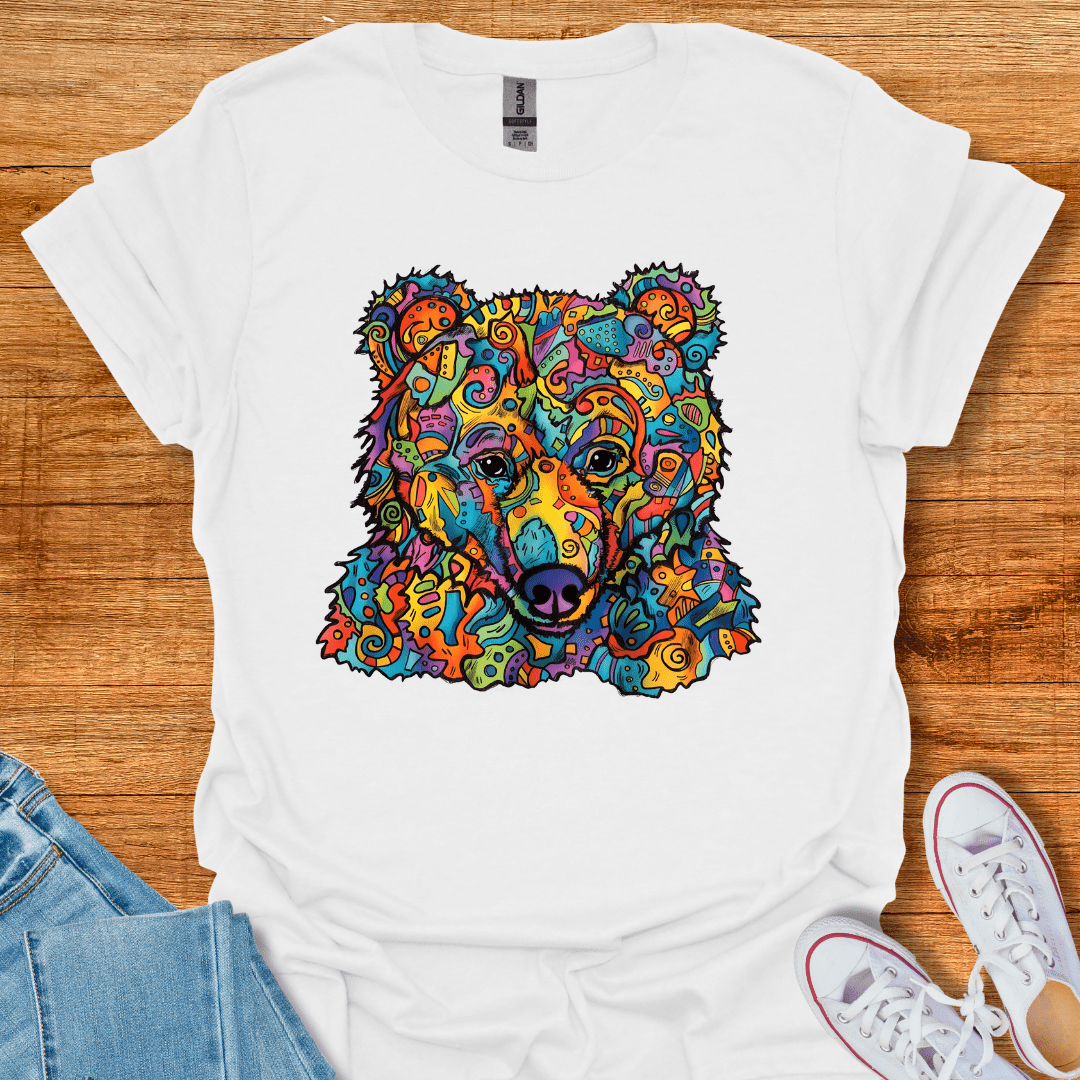 Rainbow Teddy T-Shirt White