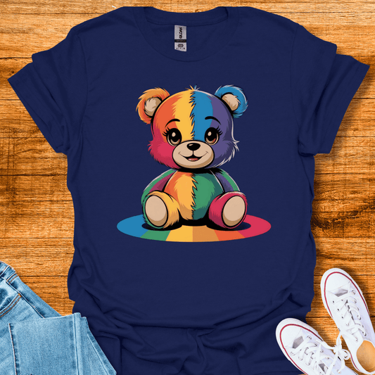 Happy Rainbow Bear T-Shirt Navy