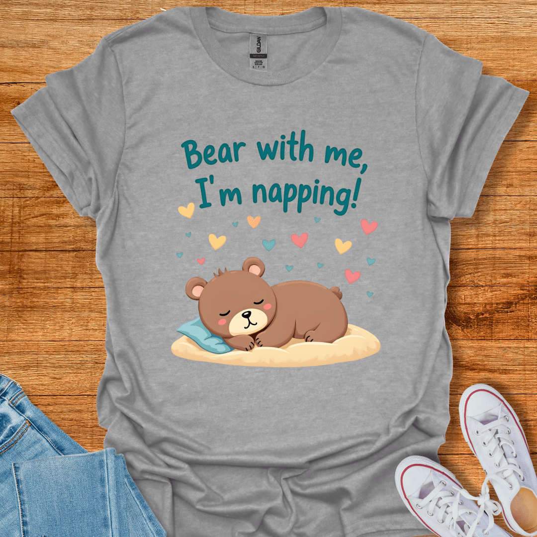 Cool Teds Teddy-Bear Nap Time T-Shirt Sport Grey / S