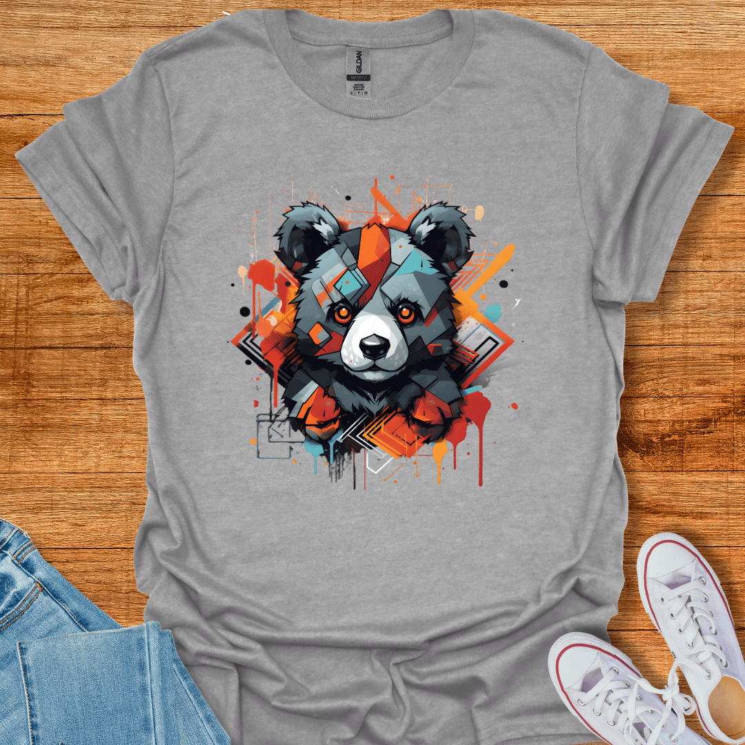 Cool Teds Teddy-Bear Street Splash Bear T-Shirt Sport Grey / S