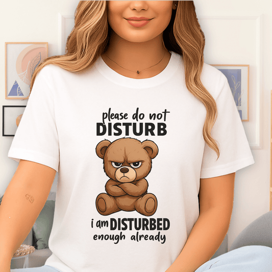 Cool Teds Teddy-Bear Disturbed T-Shirt White / S