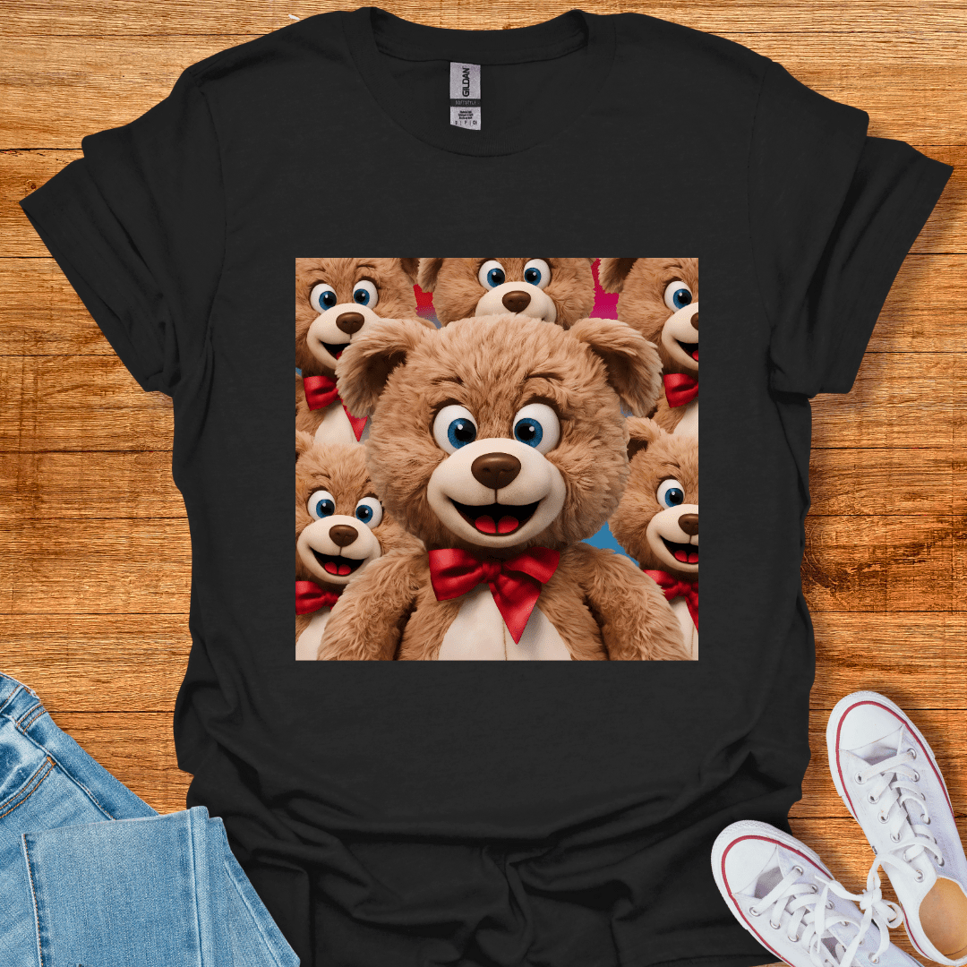 Cool Teds Teddy-Bear Happy Teddies T-Shirt Black / S