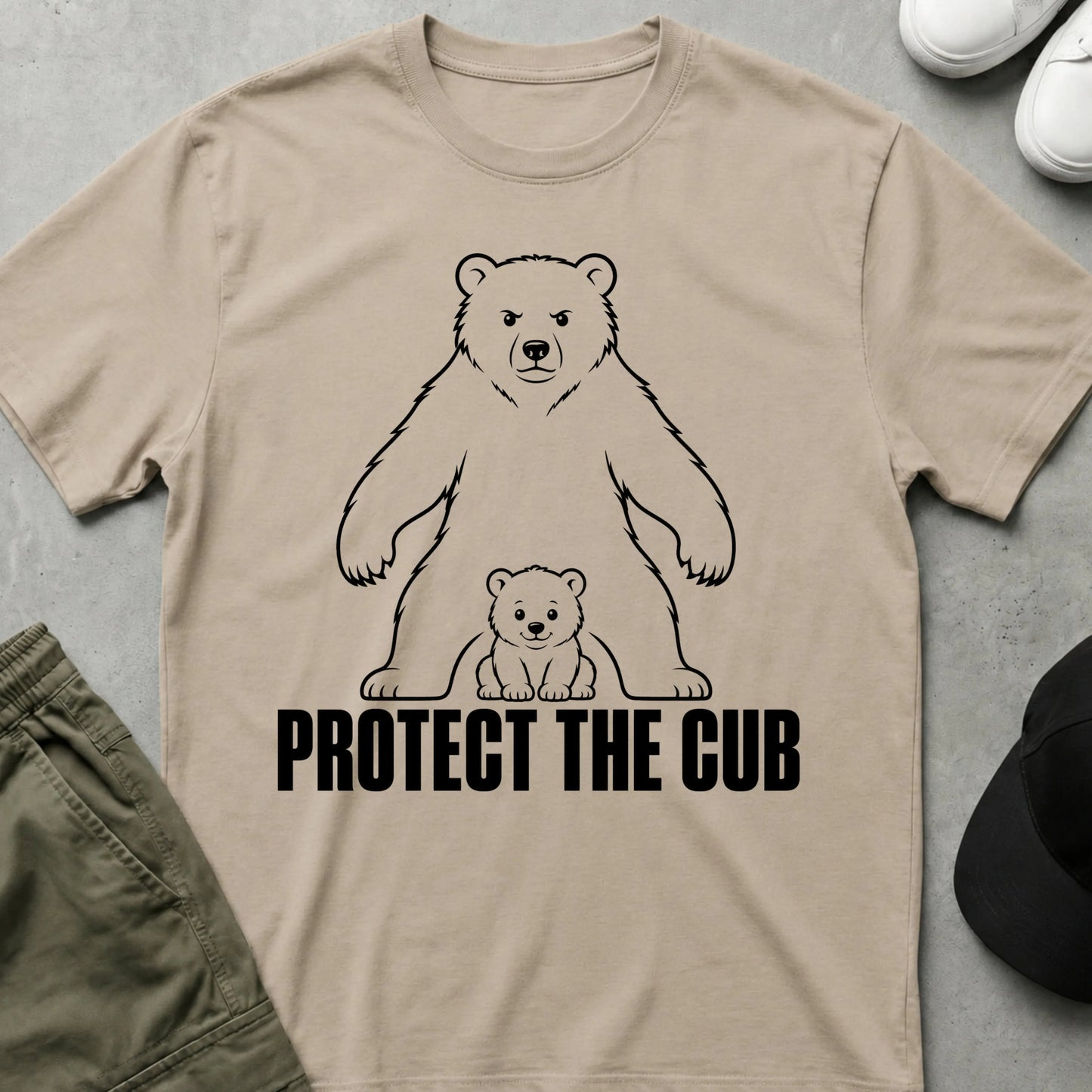 Protect the Cub T-Shirt Sand