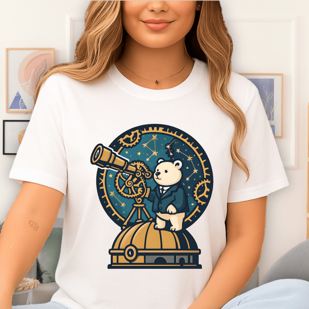 Cool Teds Teddy-Bear Steampunk Astronomer T-Shirt