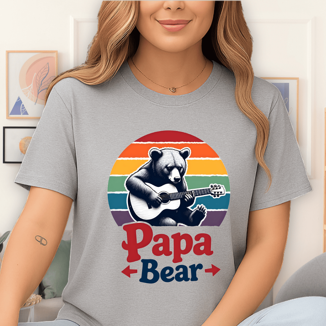 Papa Bear T-Shirt Sport Grey