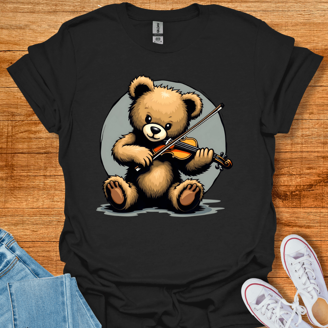 Cool Teds Teddy-Bear Teddy Tunes T-Shirt Black / S
