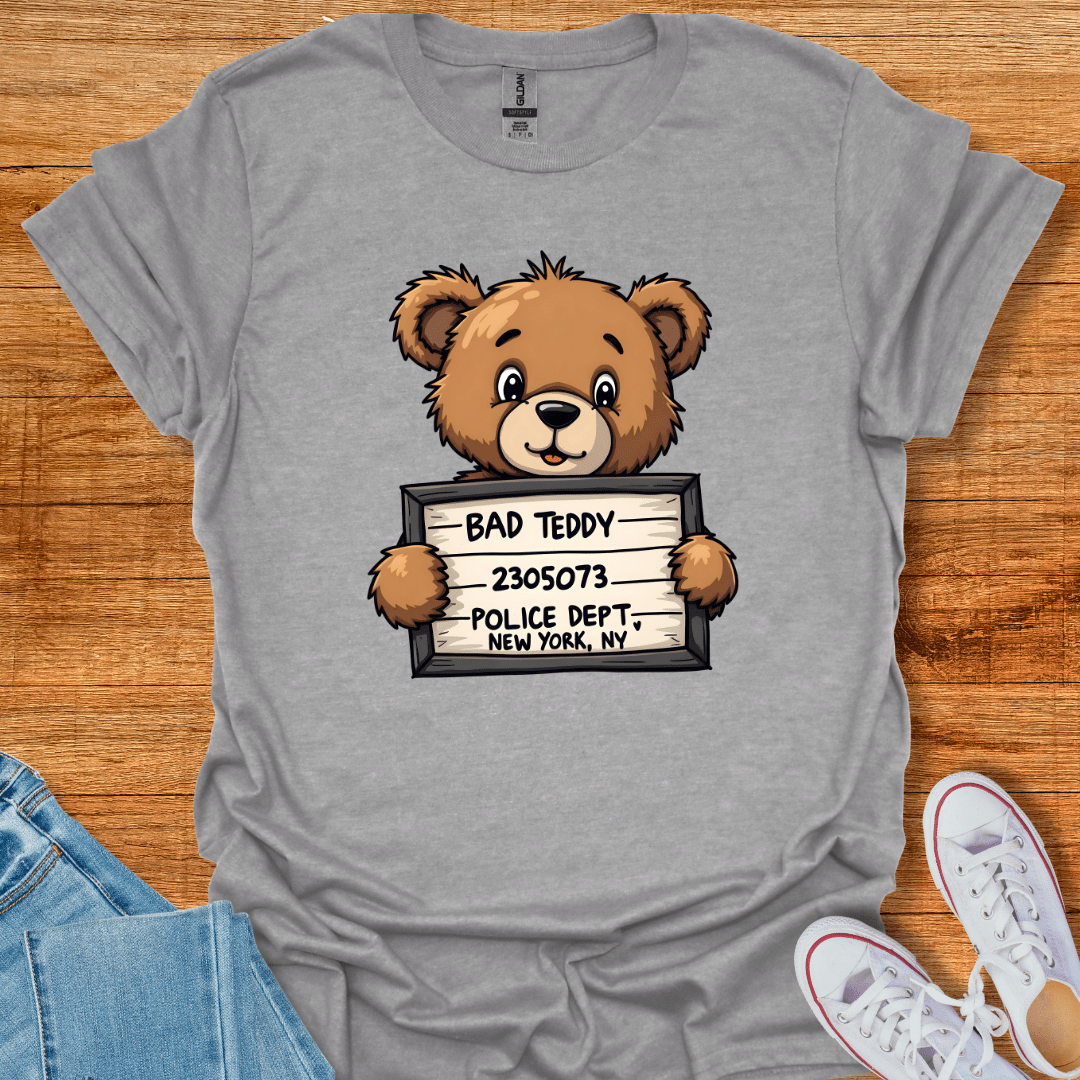 Jailhouse Bear T-Shirt Sport Grey