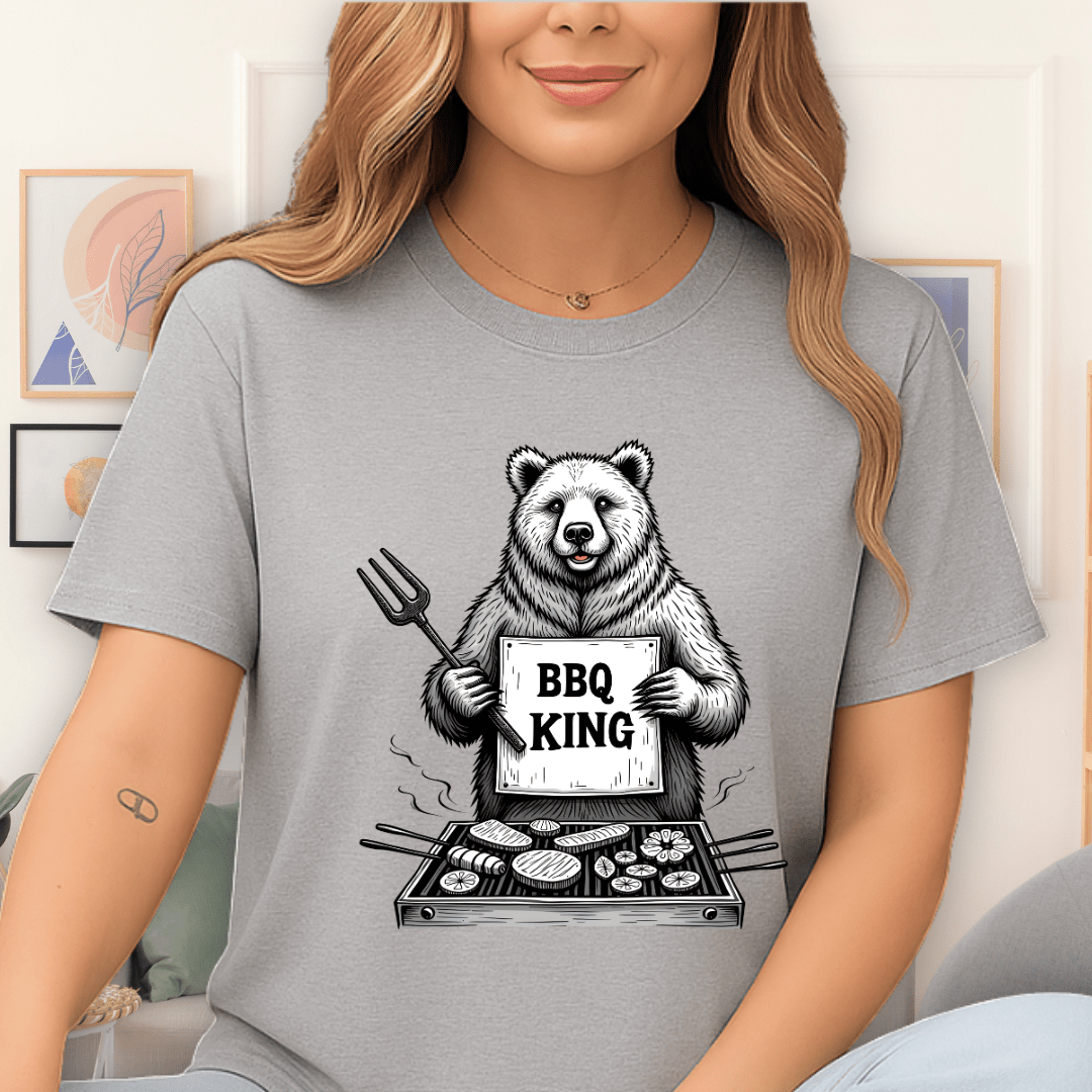 BBQ King T-Shirt Sport Grey