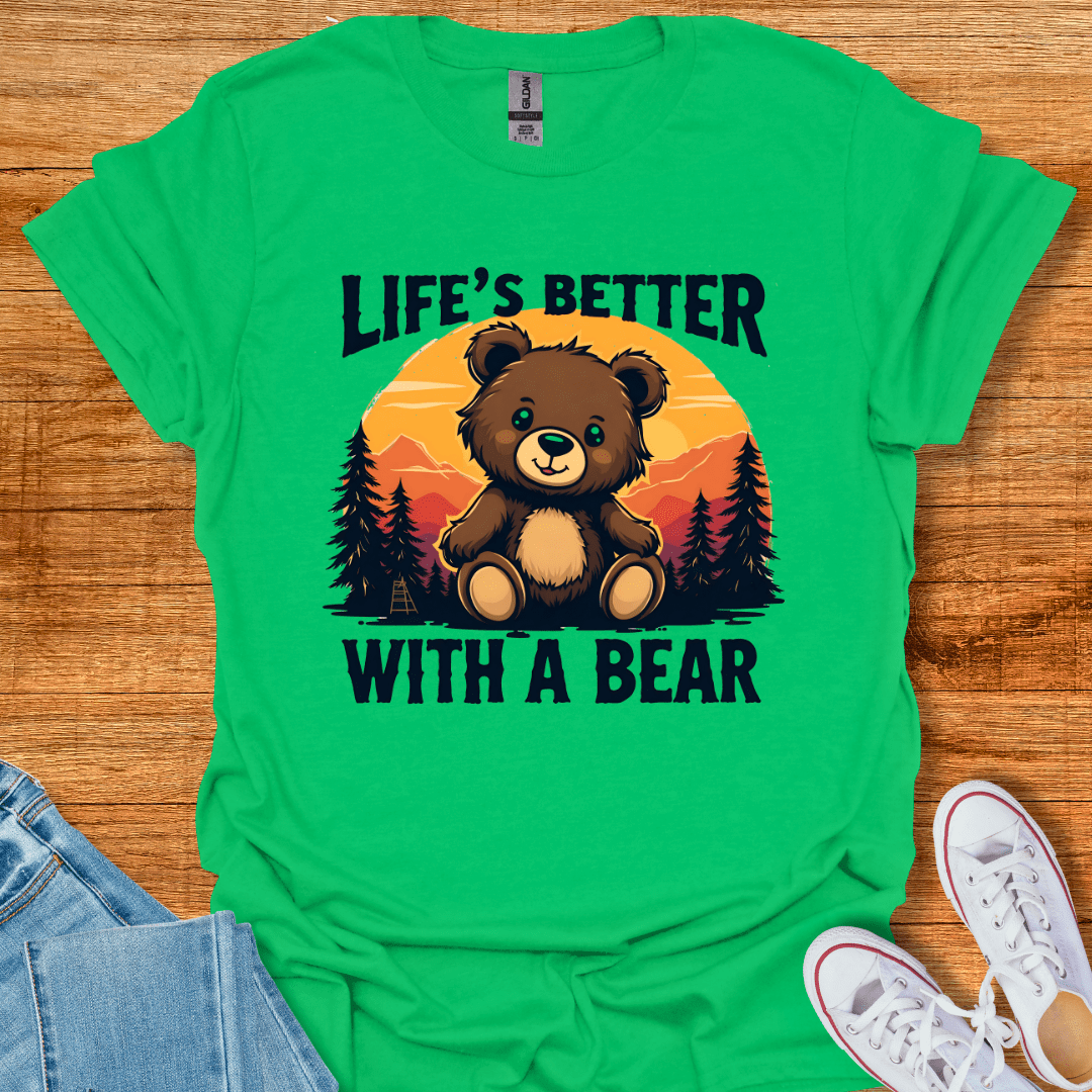 Better with a Bear T-Shirt Irish Green