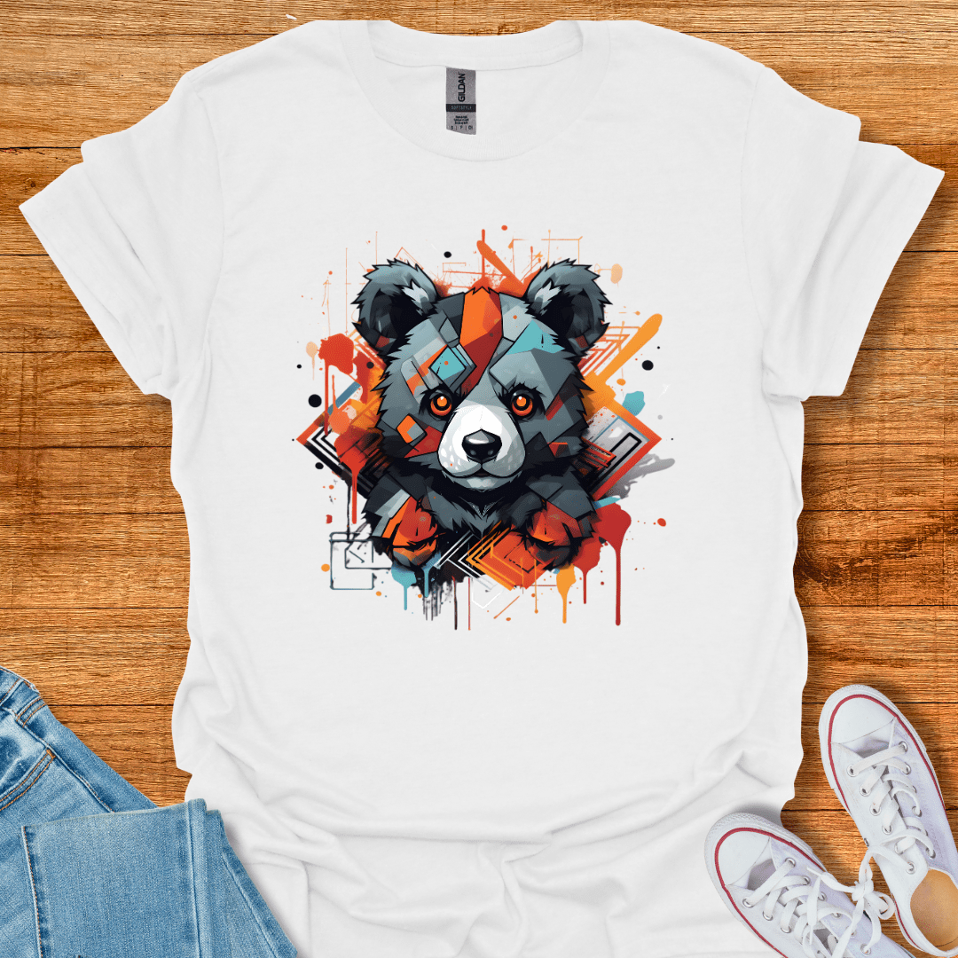 Cool Teds Teddy-Bear Street Splash Bear T-Shirt White / S