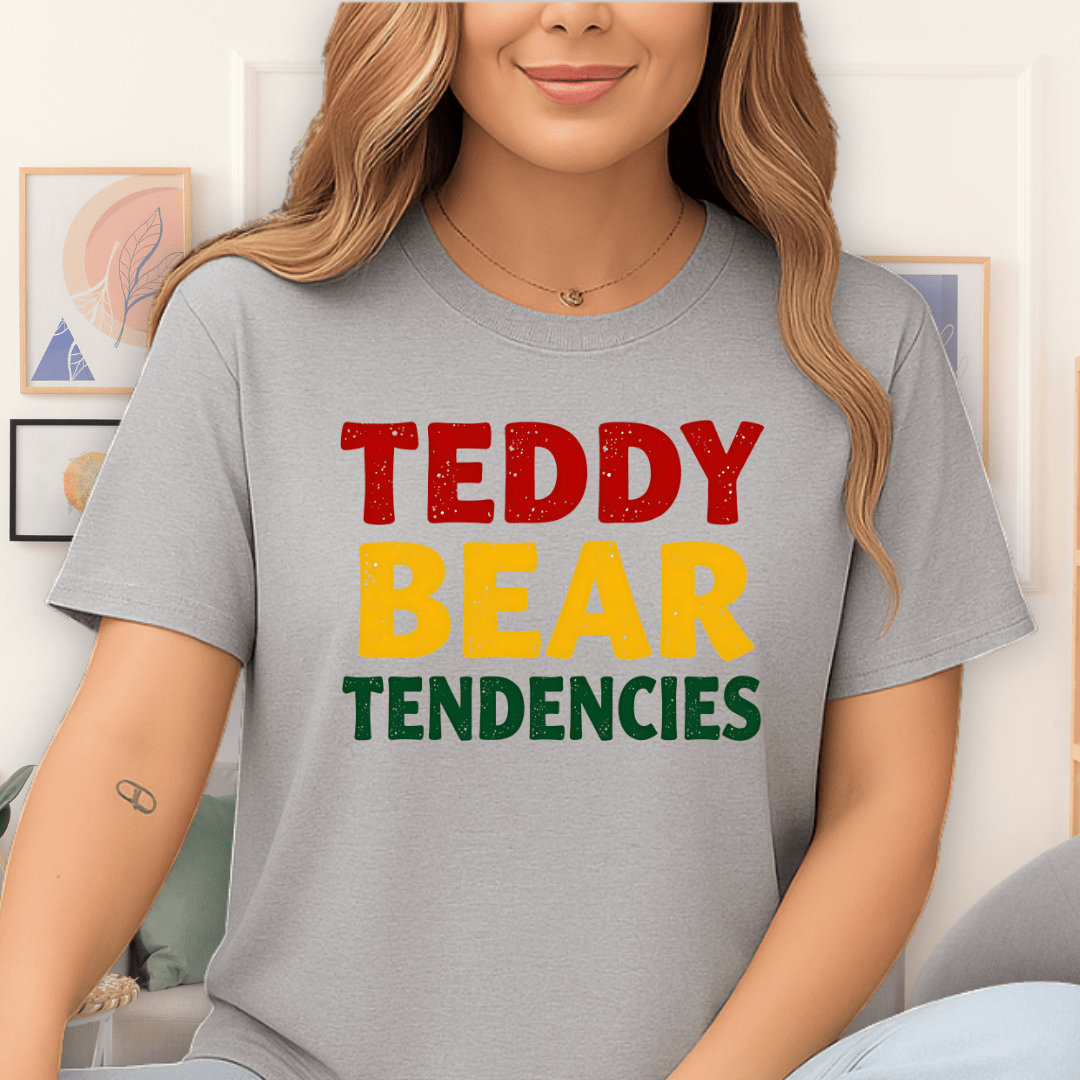 Teddy Bear Tendencies T-Shirt Sport Grey