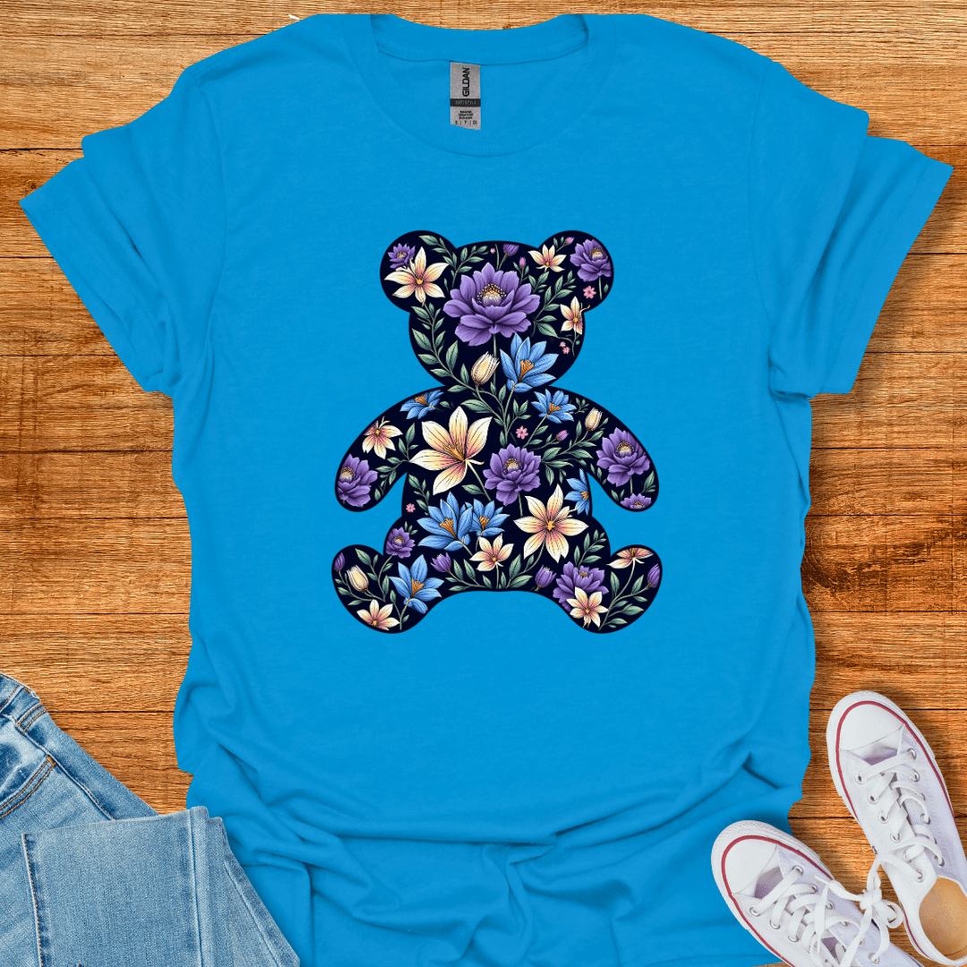 Floral Teddy T-Shirt Sapphire