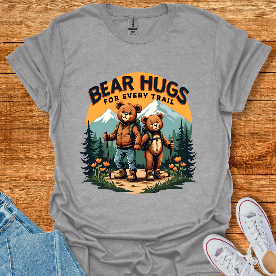 Cool Teds Teddy-Bear Hiking Bears T-Shirt Sport Grey / S