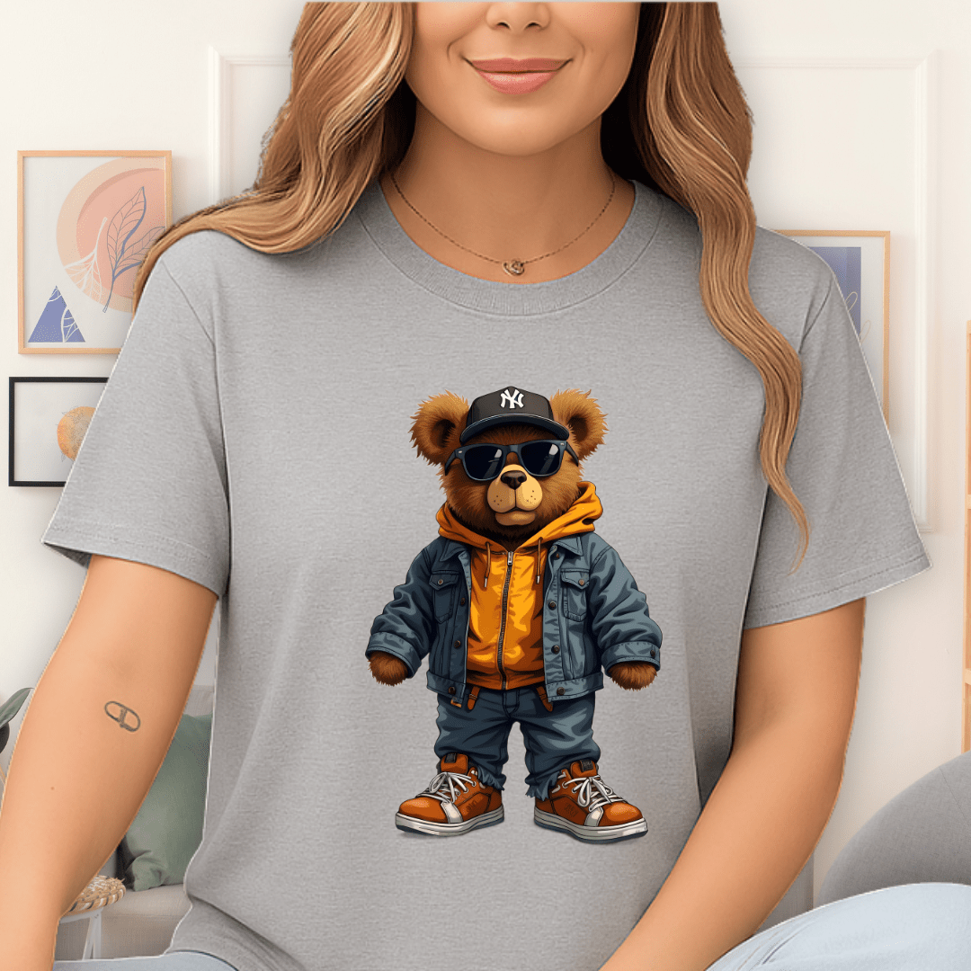 Big Apple Bear T-Shirt Sport Grey