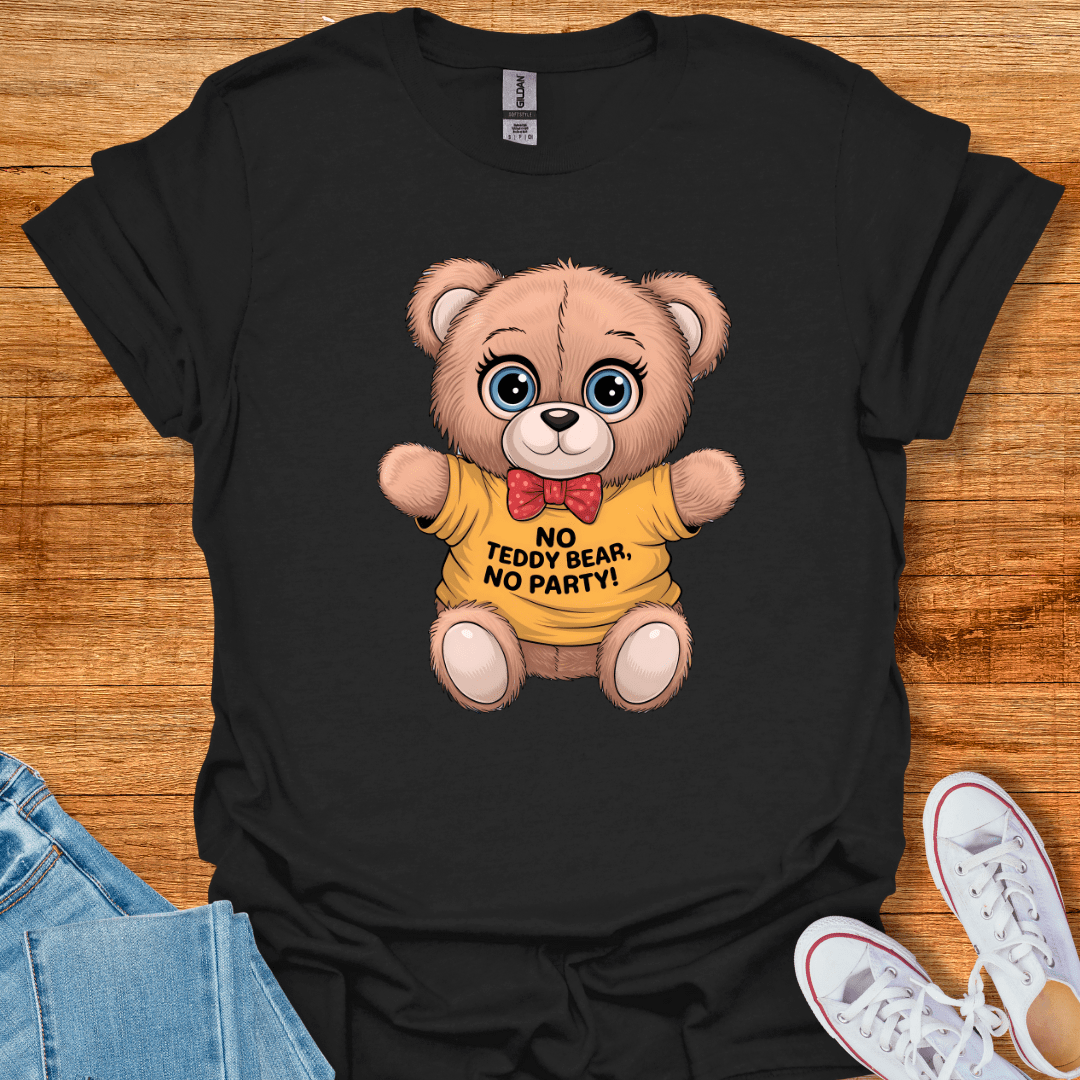 Cool Teds Teddy-Bear Party T-Shirt Black / S