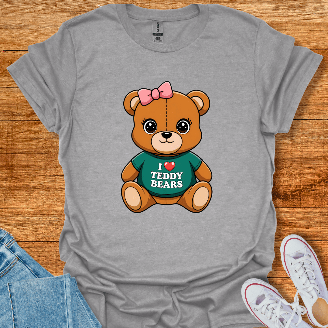 Cool Teds Teddy-Bear Teddy Love T-Shirt Sport Grey / S