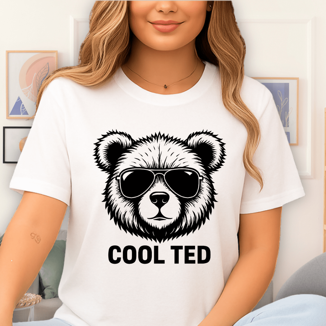Cool Teds Teddy-Bear Cool Shades T-Shirt White / S