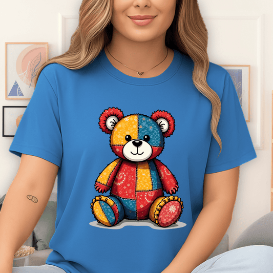 Patchwork Ted T-Shirt Sapphire