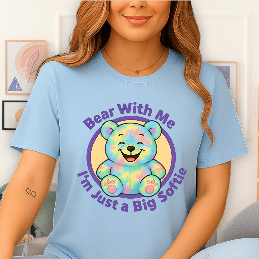 Cool Teds Teddy-Bear Smiling Softie T-Shirt Light Blue / S