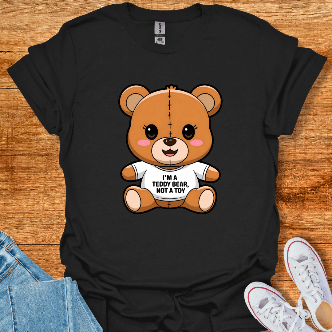 Cool Teds Teddy-Bear I'm Not a Toy T-Shirt Black / S