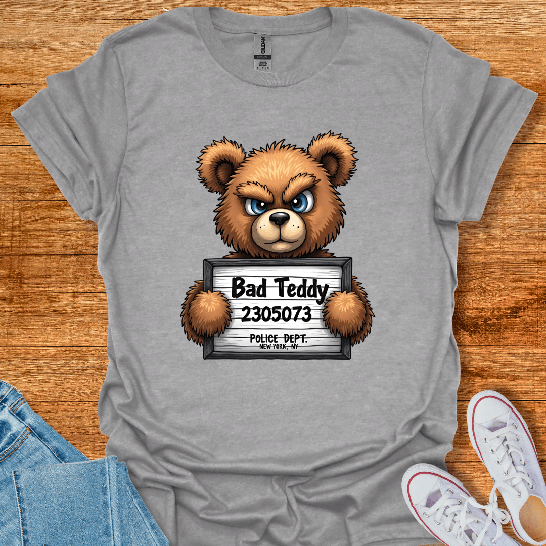 Cool Teds Teddy-Bear Bad Teddy T-Shirt Sport Grey / S