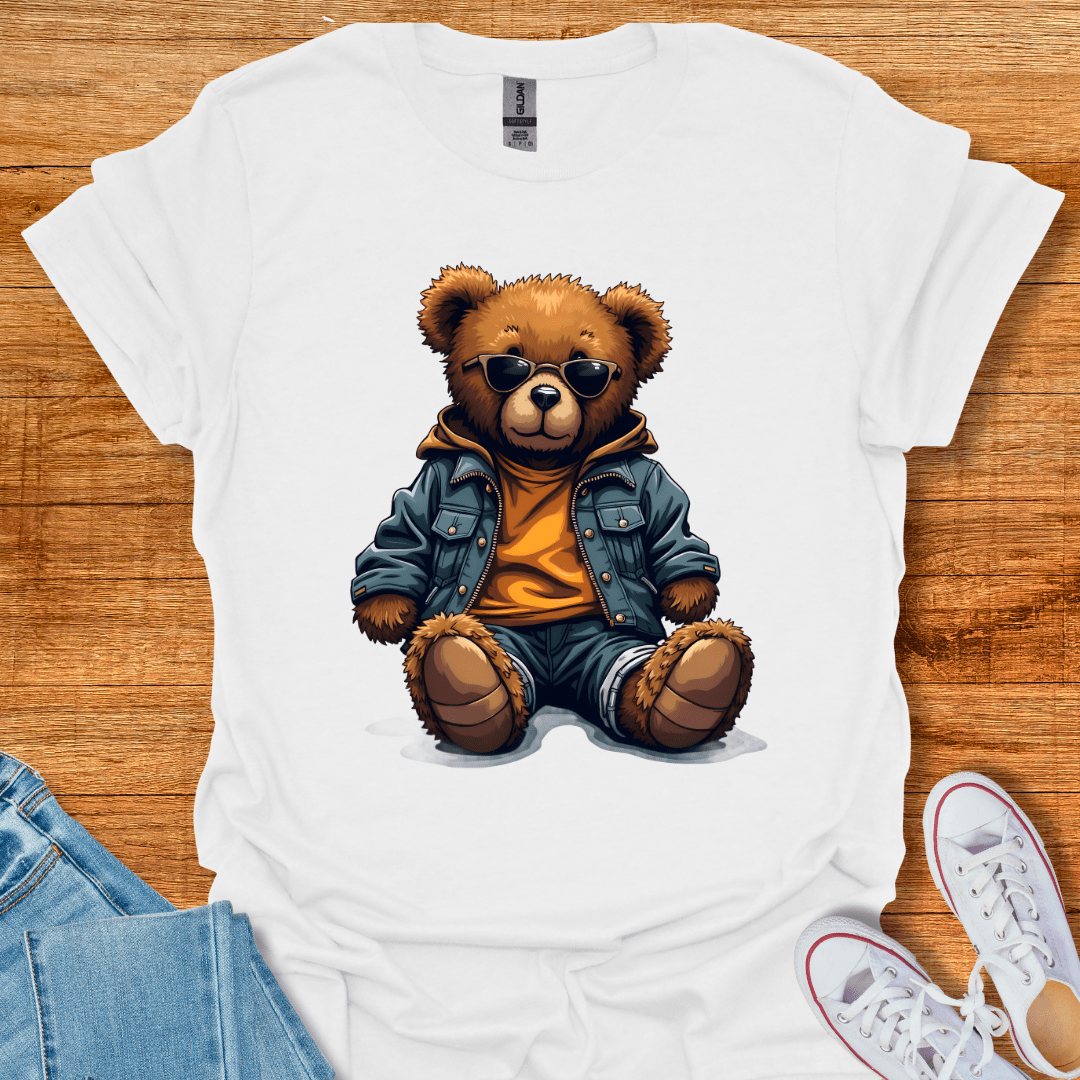 Cool Teds Teddy-Bear Cool Bear T-Shirt White / S