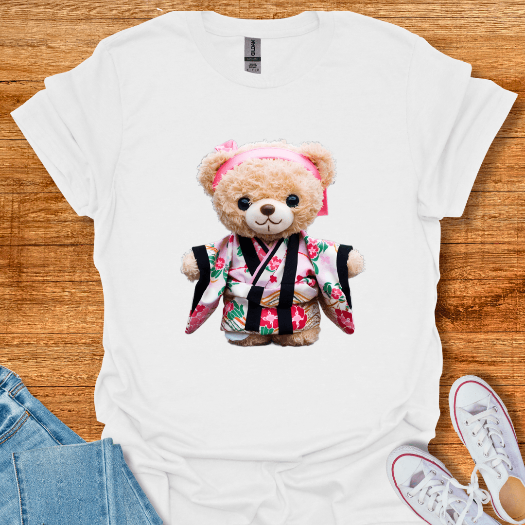 Cool Teds Teddy-Bear Pretty in Pink T-Shirt White / S
