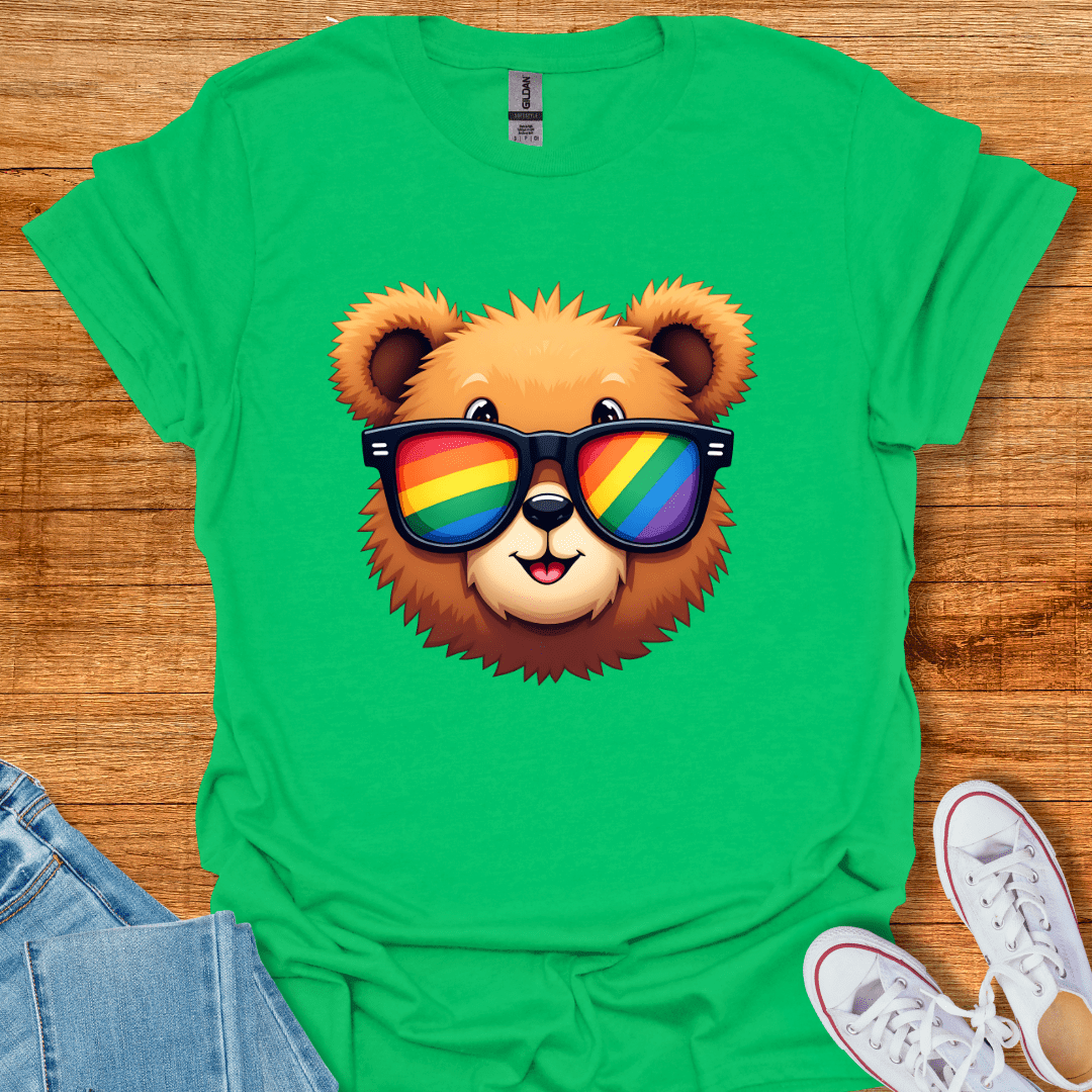 Rainbow Bear T-Shirt Irish Green