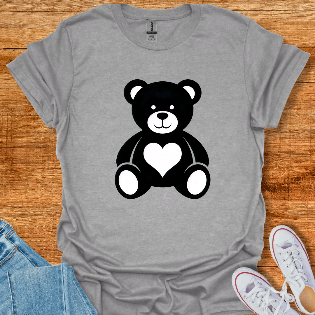 Cool Teds Teddy-Bear Teddy Heart T-Shirt Sport Grey / S