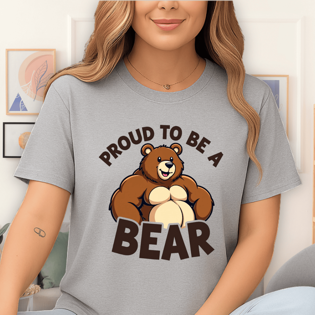 Proud Bear T-Shirt Sport Grey