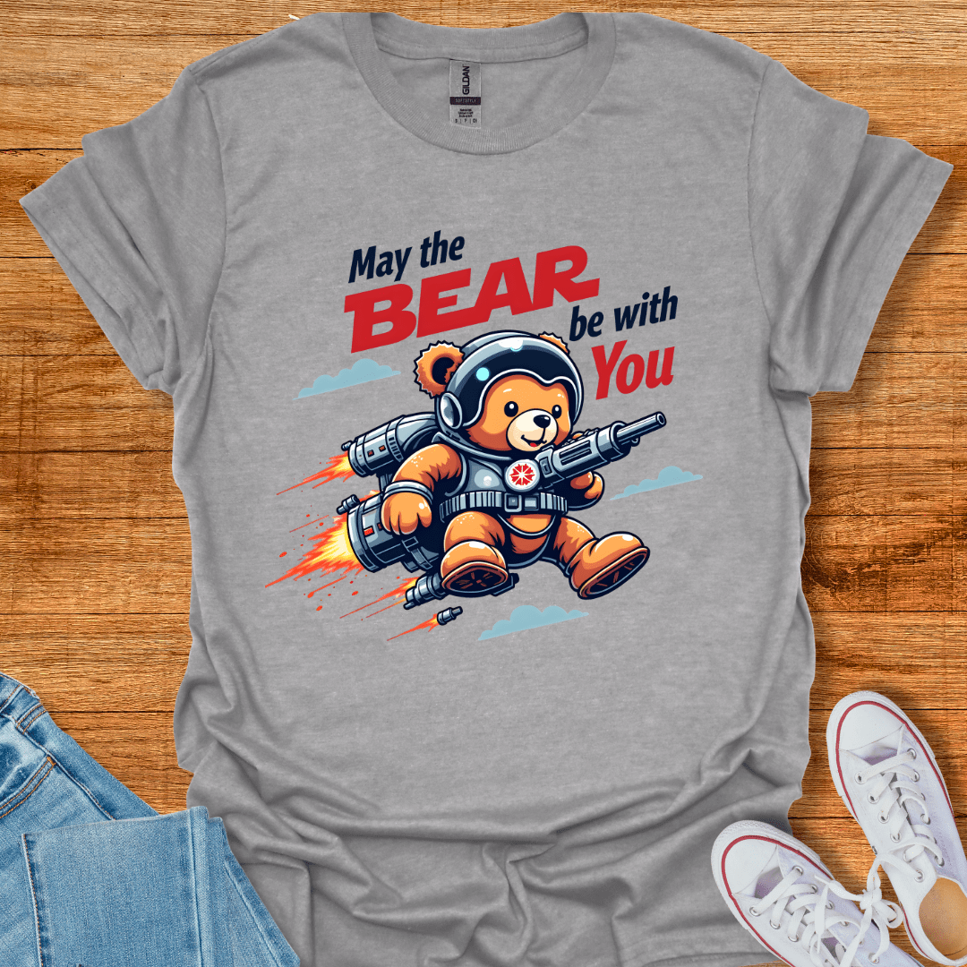 Cool Teds Teddy-Bear Cosmic Bear T-Shirt Sport Grey / S