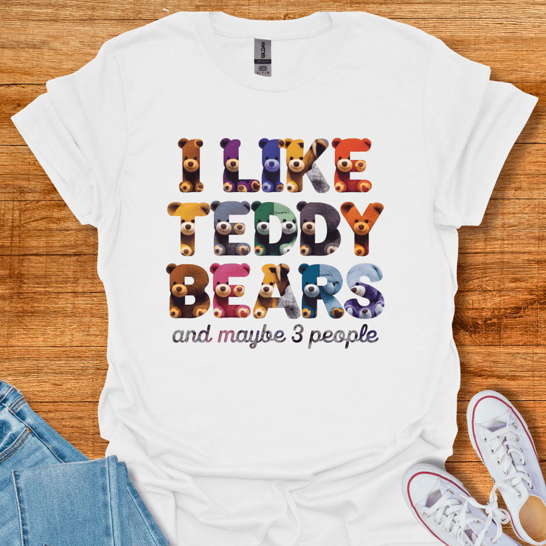 Cool Teds Teddy-Bear I Like Bears T-Shirt White / S