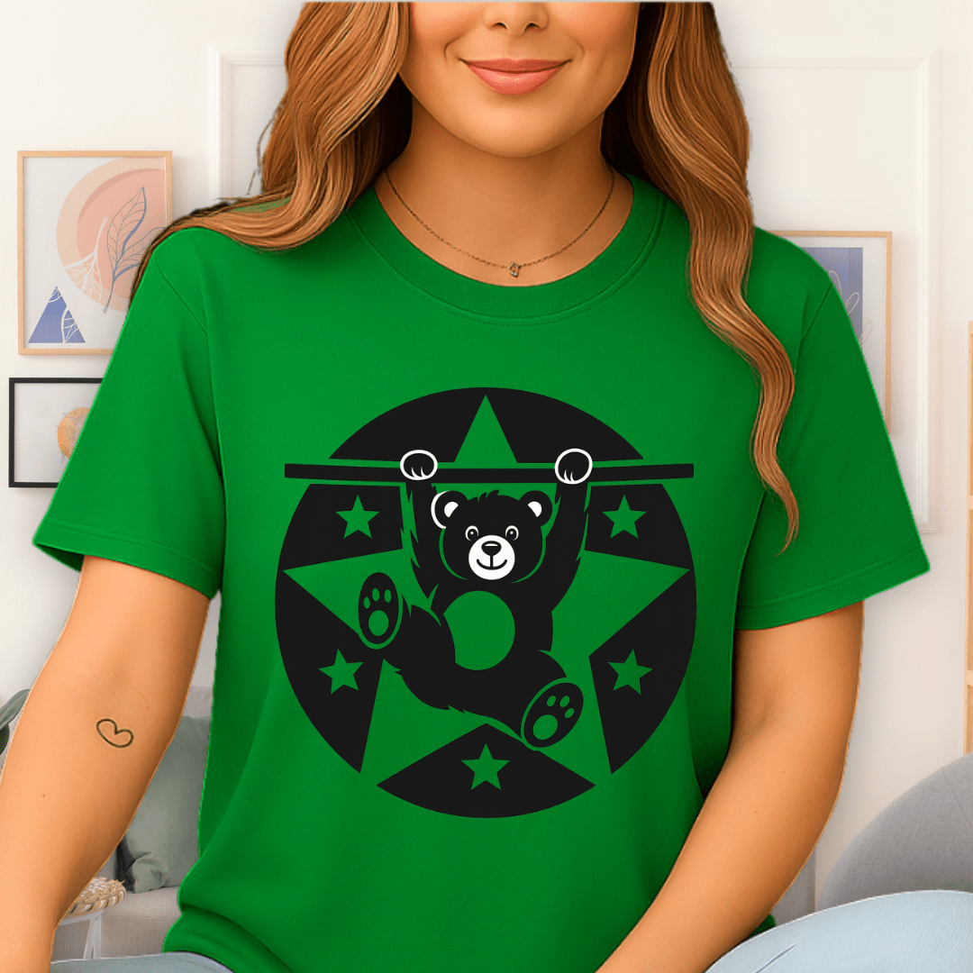 Cool Teds Teddy-Bear The Gymnast T-Shirt Irish Green / S