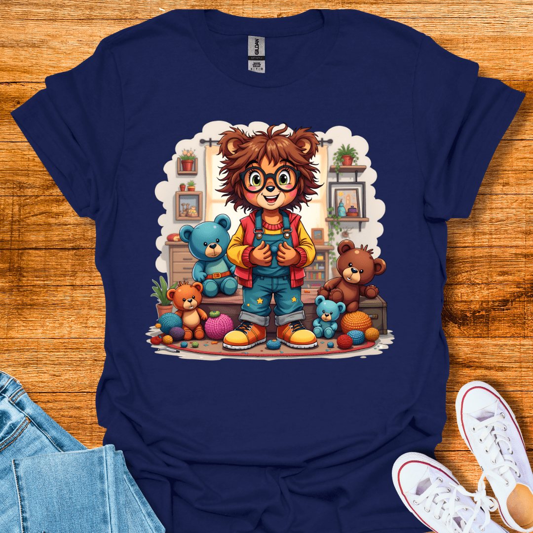 Knitting Bears T-Shirt Navy